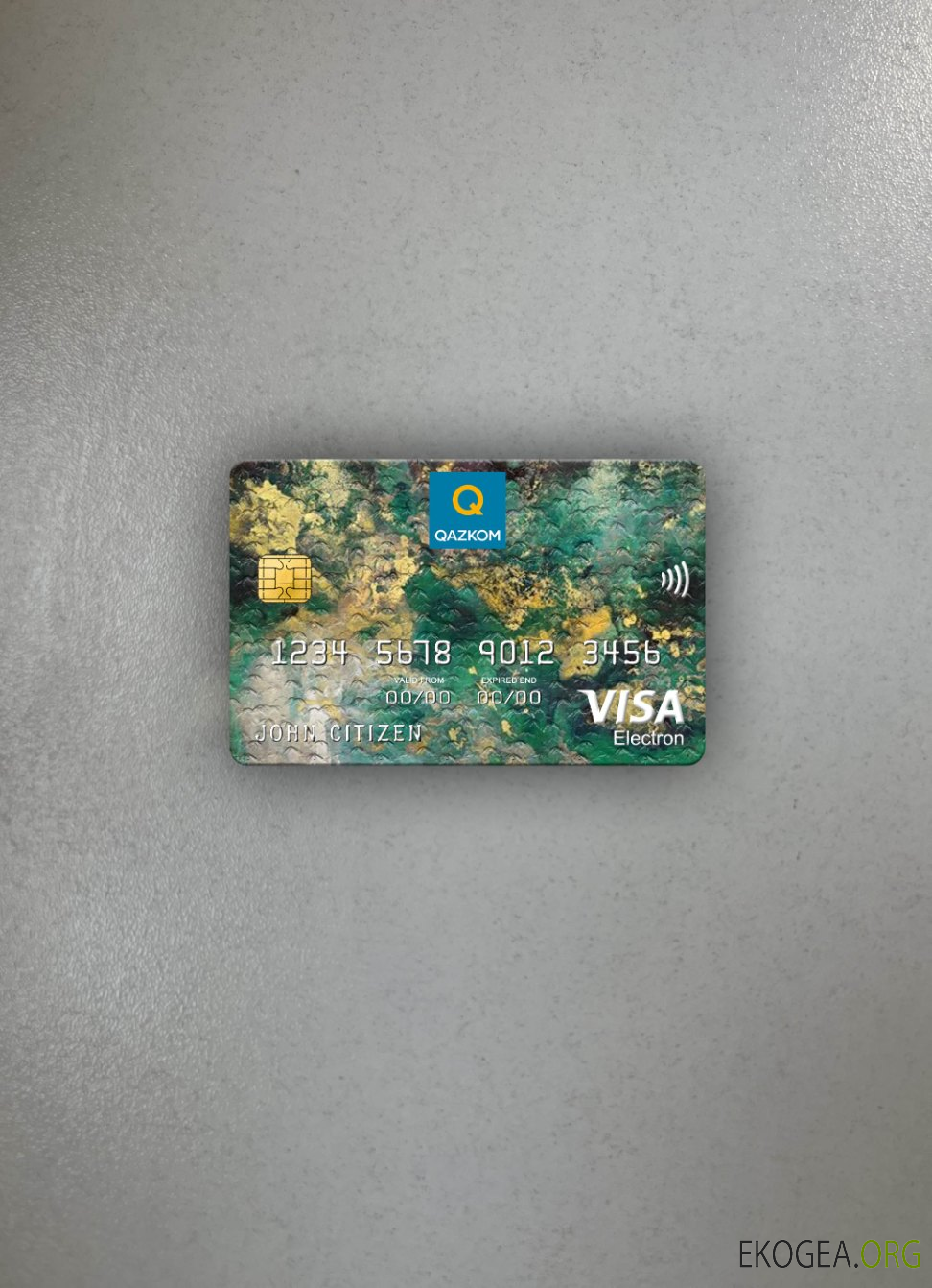 Kazakhstan Qazkom bank JCB bank visa carte électronique photolook ,